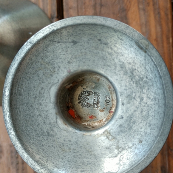 Vtg Pewter Norway taper candle holder (set) - Picture 2 of 9